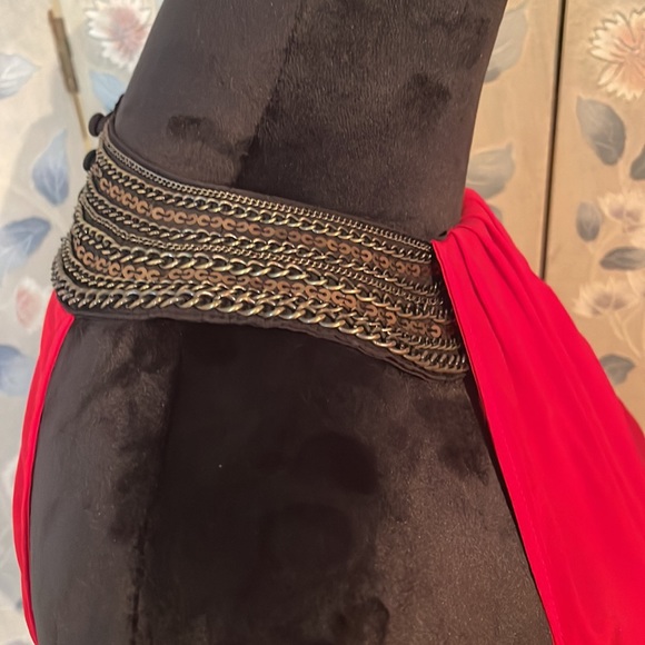 Cache red stretch silk halter - Picture 5 of 8